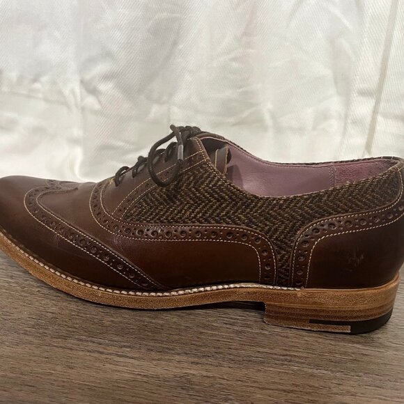 Beautiful genuine leather women's Oxford shoes handmade in England - Picture 3 of 9